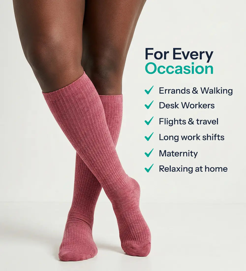 Everyday Compression Socks for Women | 15-20 mmHg | All-Day Comfort